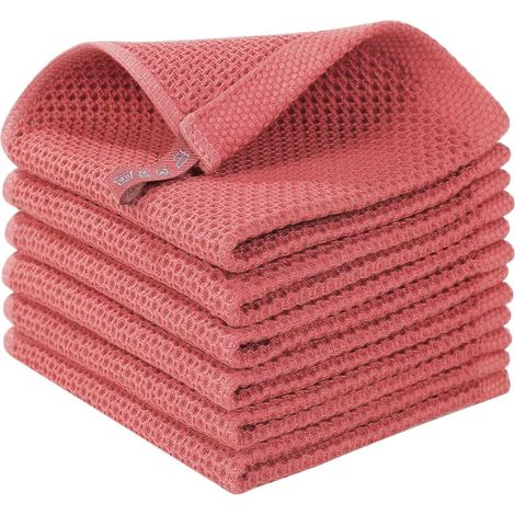 Chiffon De Cuisine - 12 X 12 Pouces - En Coton Tissé À Mailles Creuses - Absorbant Rapide Séchage - Pour Cuisine Ménagère - 8 Pièces (1/5)