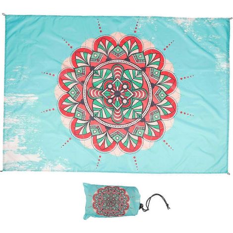 Couverture imperméable d'extérieur, tapis de plage, parasol, en nylon, idéale pour la randonnée et les pique-niques, 200 x 140 cm, 1 pièce (1/4)