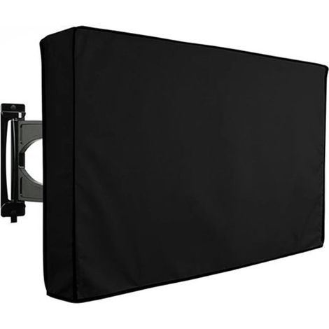 Housse de protection extérieure pour téléviseur – Protection TV – Housse anti-poussière – Housse imperméable – Convient aux téléviseurs de 55 à 58 pouces – PVC 600D – Noir (1/5)