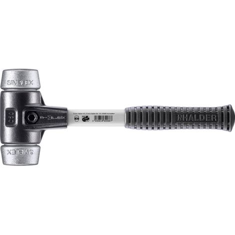 HALDER SIMPLEX Schonhammer Ø 50 mm Weichmetall mit verstärkem Tempergussgehäuse und Fiberglasstiel (1/5)