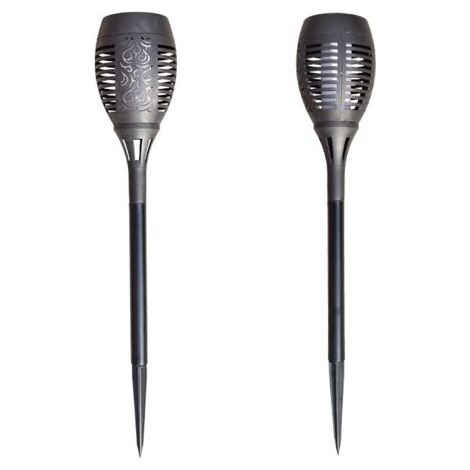 Solar-Gartenleuchten, 2er-Set, IP65, schwarz (1/5)