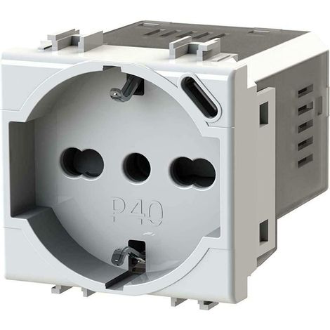 PRESA USB CARICATORE CON SCHUKO PER SERIE BTICINO MATIX 4B.AM.P40.USB 4 BOX SIDE