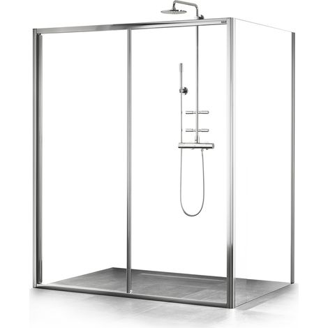 Drive 1.0 Seitenteil zu Schiebetür 200x75cm, Glas H1, cenit-chrom