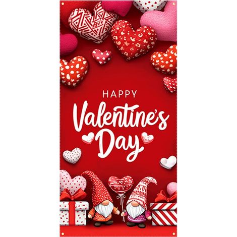 Rideau De Porte - Décoration De Porte Et Mur - Polyester - Pour Jour De La Saint-Valentin - 90 X 180 Cm - 1 Pièce (1/5)