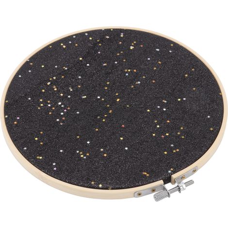 Porte-broche décoratif en cuir synthétique noir et bambou, 22 cm de diamètre, rangement bijoux pratique et gain de place (1/5)