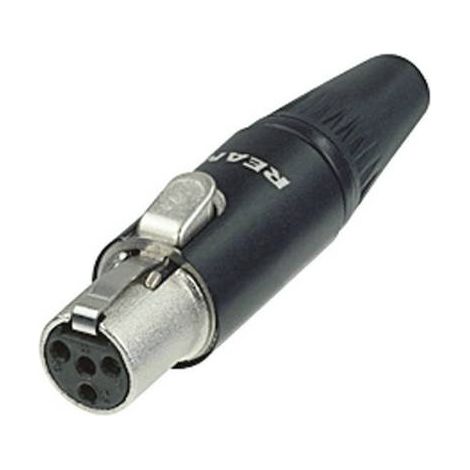 XLR miniature femelle, droit Rean AV RT4FC-B Nombre de pôles: 4 noir 1 pc(s) D22087 (1/2)