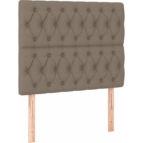 Maison Exclusive - Cabecero de cama gris topo 90x7x118/128 cm Tel (1/5)