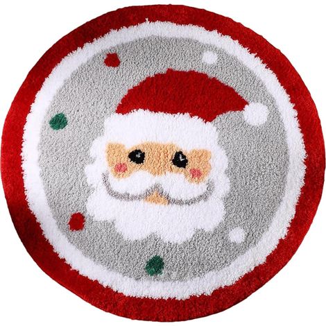 Tapis de Noël d'entrée esthétique 60x60 cm , sol douillet pour chambre , hall , d'enfant , salle à m (1/5)