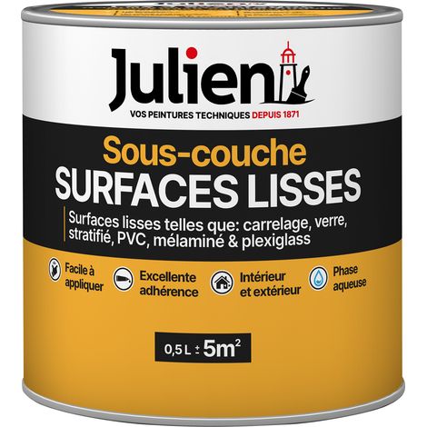 Sous-Couche pour Surfaces Lisses - Carrelage, PVC, verre, stratifié, PVC, mélaminé et plexiglass - Mat Blanc 0,5L