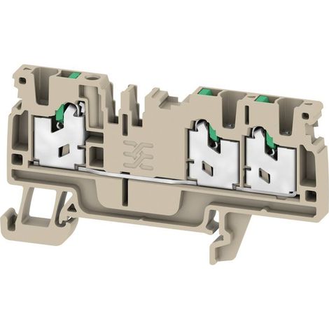 Bloc de jonction de traversée Weidmuller AS3C 2.5, Enfichable, Beige foncé ( Prix pour Paquet de 10 )