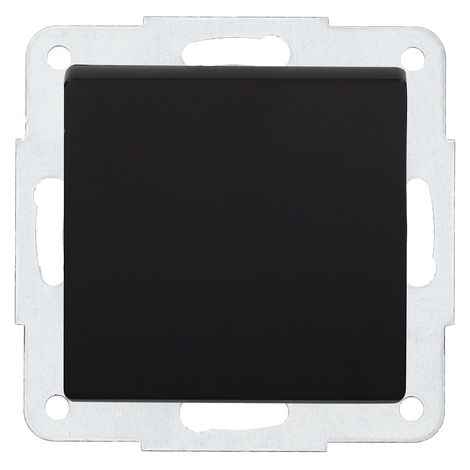 Conmutador cruzamiento empotrable Gamma Negro