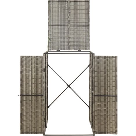 Maison Exclusive - Mülltonnenbox für 1 Tonne Grau 70x80x117 cm Po (1/5)