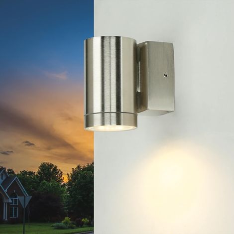 Downlight außen Messing massiv H: 10 cm GU10 Außenwandleuchte