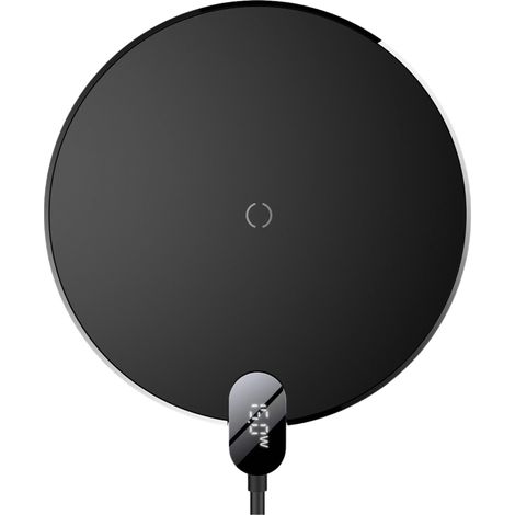 Chargeur inductif sans fil Baseus Digital LED 15W (noir) (1/5)