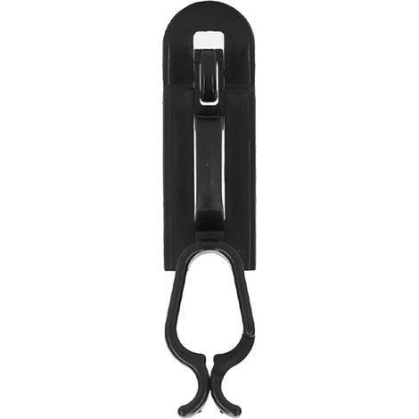 Ensemble de 60 pinces à guirlande lumineuse de Noël en plastique souple et imperméable, noires.