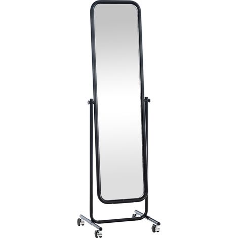 CLP – Miroir sur pied Medusa – Largeur 48 cm – Hauteur 166 cm – Surface miroir 40 x 145 cm – Cadre métallique avec roulettes pivotantes (1/7)