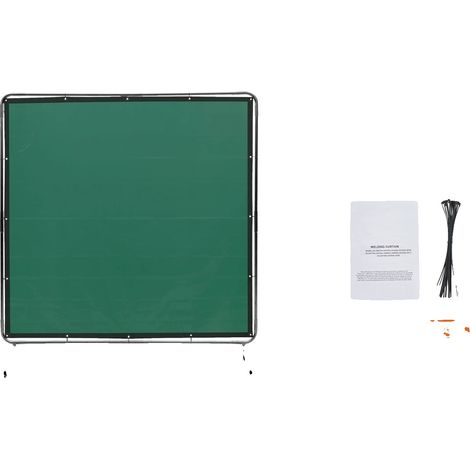 Écran de soudage, matériau ignifuge, protection UV, 6x6 Vert (1/2)