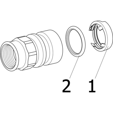 Pièce de transition avec SC Geopress 9612TW en laiton rouge 50 mm x Rp1 1/2 (1/4)