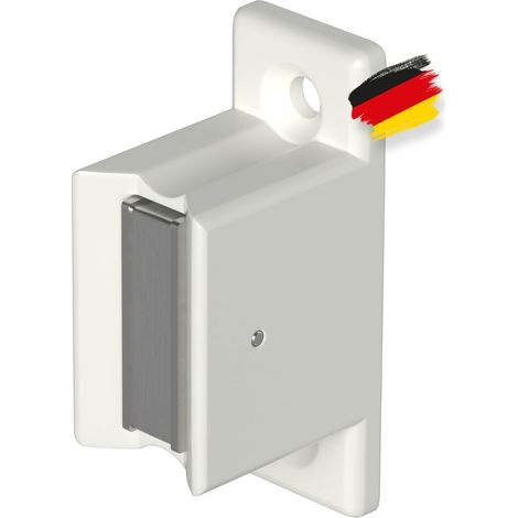 BAUHELD 1 x supporto per manovella o manovella per tenda da sole [Made in Germany] – Supporto da parete per diametro da 12 a 17 mm – Manovella con manico magnetico – Altezza 25 mm – Bianco – RAL9016 (1/5)