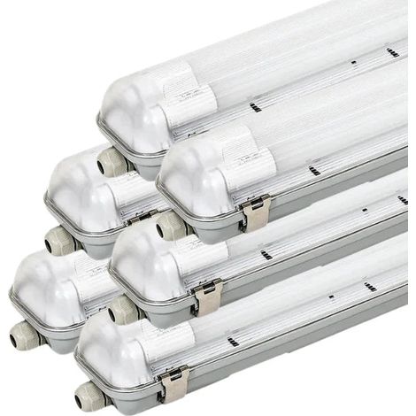 Réglette étanche 120 cm double pour Tube LED T8 IP65 1 côté (Boi