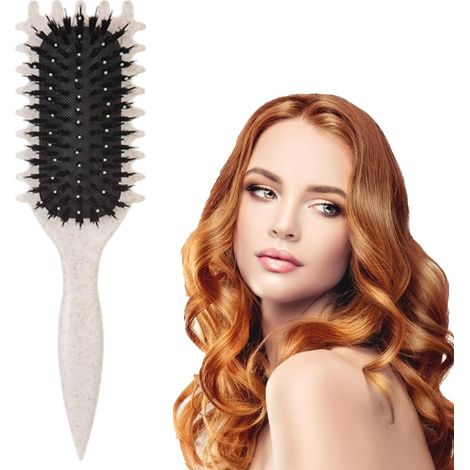 Brosse Cheveux Bouclés 28Cm Curl Brush Rebondissante Brosse À Boucles Multifonctionnelle