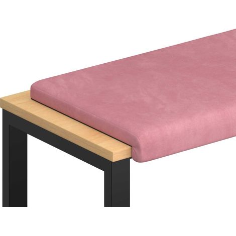 Bench Cushion Velvet Pink Depth 35 cm vidaXL (1/5)