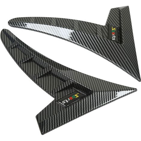 Paire de cadres de sortie d'air latéraux sportifs, style fibre de carbone, TPU haute résistance, universels pour voiture (1/5)