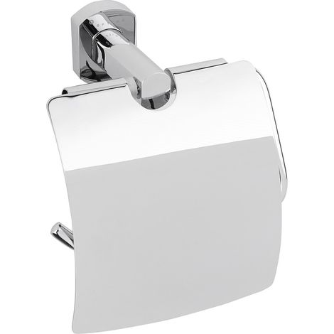 Optima Cube Way Porta carta igienica in ottone a parete con coperchio, cromo (SPI25)