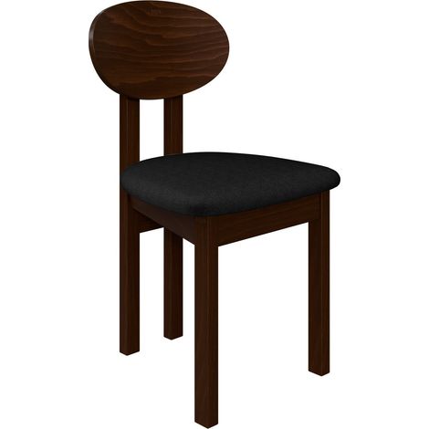 Chaise Victorville 383, Noyer, 85x47x48cm, Tissu, En bois, Bois (1/5)