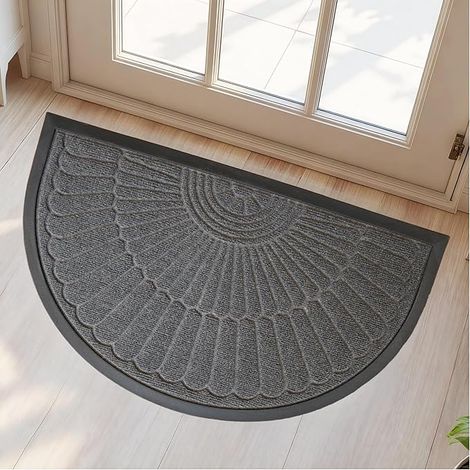 Doormat Entrance Door Mat Entryway Bedroom Indoor Non Slip Low Profile Area Rug Clean Home Decor Grey 45x75cm (1/5)