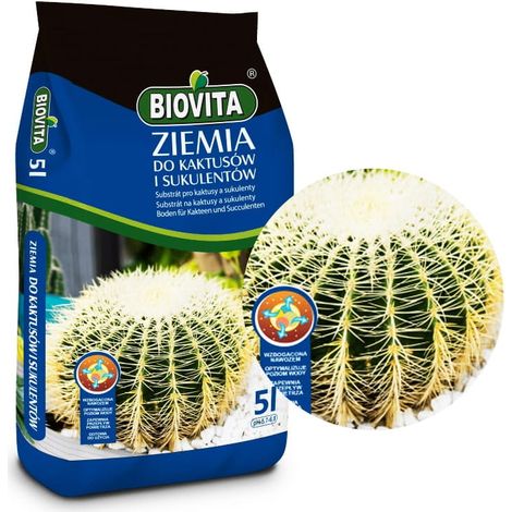 TIERRA BIOVITA PARA CACTUS Y SUCULENTAS 5L (1/4)