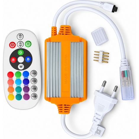 Kit Centralina Controller Con Telecomando e Cavo Alimentazione Con Spina EU per Striscia LED RGB 220V SL065044 (1/3)