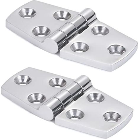 CCYKXA Marine Monture Charnières de Porte Acier Inoxydable Charnière de Bateau de Trappe Matériel À toute épreuve Charnière de bateau Plateforme Cabinet SUS316 2pcs 38 mm x 76 mm (1/5)
