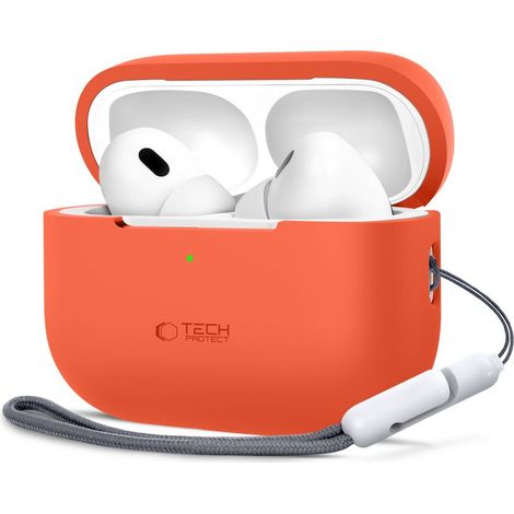 PROTECTION EN SILICONE TECH-PROTECT POUR AIRPODS PRO 1/2 APPLE ORANGE NÉON (1/5)