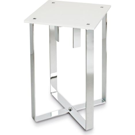BELTRAN 2037 TABURETE Banqueta Cromo/Blanco Oporto Solid Surface - ref: 064-2037
