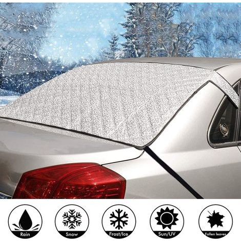 Magnetische Heckscheibenabdeckung gegen Eis und Schnee – wasserdicht, winddicht, mit Rückspiegelschutz, verstärkten Gurten, 140 × 80 cm (1/5)