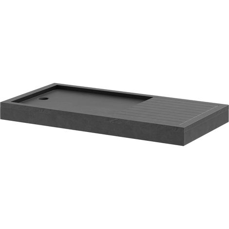 Wholesale Domestic Pearlstone Slate 1600mm x 800mm x 40mm Rectangular Walk In Shower Tray and Plinth (1/4)