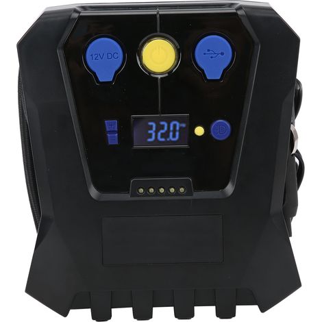 Gonfleur de pneus portable, compresseur d'air numérique, pompe à pression préréglée, gonflage rapide, universel pour voiture et moto (1/5)