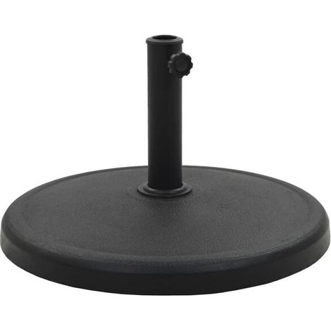 Pied de parasol rond, en polystyrène, 19 kg, noir. (1/5)