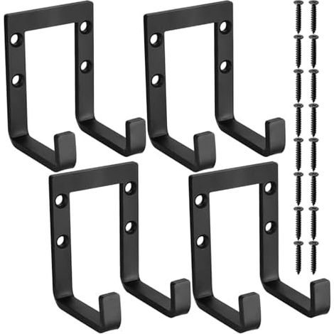4 Pcs Crochets de Rangement Muraux Multifonctionnels pour Garage, Porte-outils, Support Mural Robuste Outils, Vélo, Échelles - (1/5)