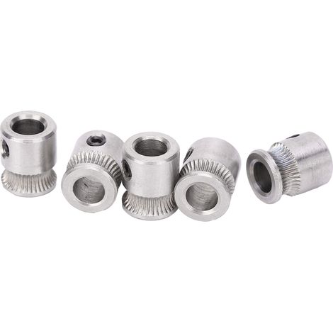 Lot de 5 Roues d'Alimentation pour Extrudeur MK8, Engrenage Concave, Pièces Imprimante 3D, Accessoires (1/5)
