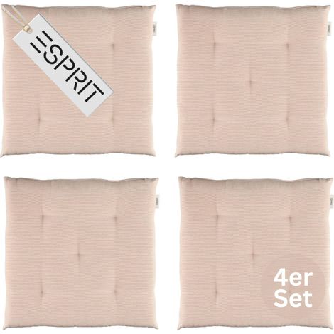 ESPRIT Sitzkissen NEEDLESTRIPE - 4er Set 40x40 cm, Rose
