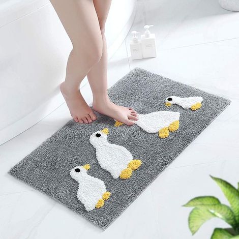Little Duck Non-Slip Bath Mat - 1 Piece - Soft, Non-Slip, and Absorbent Bath Mat - Machine Washable - Soft Shower Mat - For Bathtub and Bathroom - 49.8 x 79.8 cm (1/5)