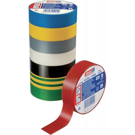 Ruban adhésif isolant 295b15/1–15 x 10 m BL Tesa 10m x 15mm, Blanc (Par 10)