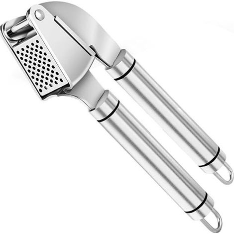 Spremiaglio manuale in acciaio inox, tritaaglio che schiaccia l'aglio senza sforzo, ideale per sbucciare e preparare i vostri piatti (1/4)