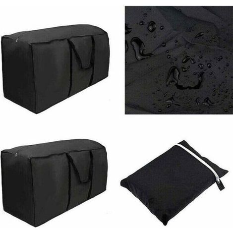 Sac de Rangement - Oxford 210D - Hydrofuge - Pour Coussins de Jardin - 116x35x50 cm - Avec Poignée (1/4)