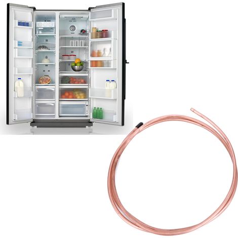 Tube souple en cuivre C1100 T2 de 2 m, pour climatiseur et réfrigérateur, diamètre extérieur 6 mm / diamètre intérieur 4,8 mm (1/5)