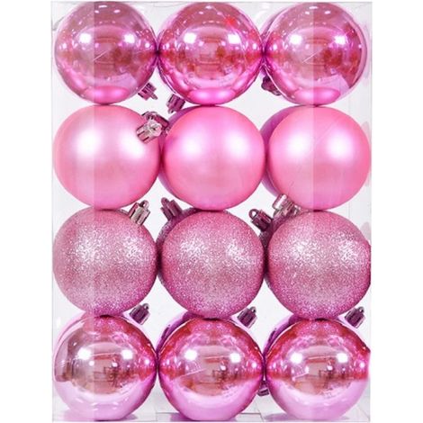 Lot de boules de Noël 3cm, plastique électrolyté, finition champagne, décorations légères et incassables pour sapin et guirlande (1/5)
