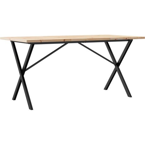 Maison Exclusive - Esstisch X-Gestell 160x80x75,5 cm Massivholz K