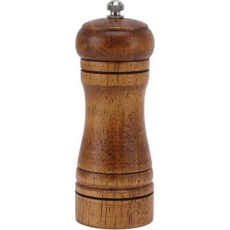 Wooden pepper grinder – professional adjustable grind, ceramic grinding core – 14.3 x 5.5 cm / 5.6 x 2.2 inches – suitable for household salt and pepper. (1/5)